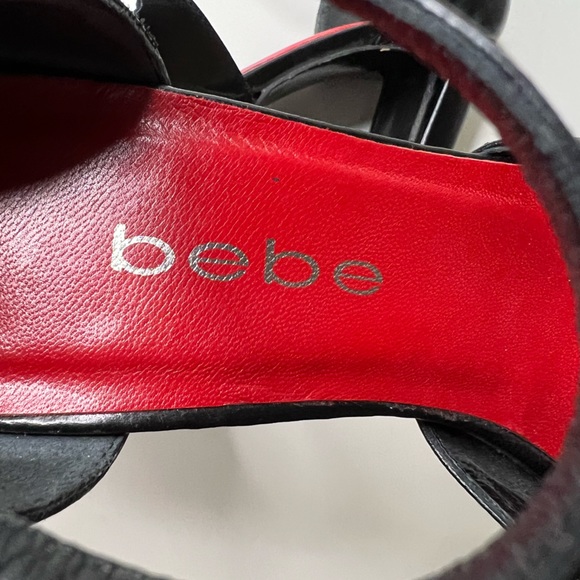 Bebe Y2K Strappy Leather Open toe Heels size 6 - Picture 6 of 12